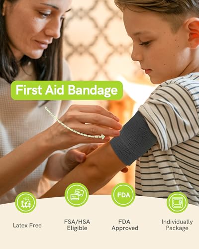 Image of FriCARE Self Adhesive Bandage Wrap, Medical Tape in First Aid Kit, Black