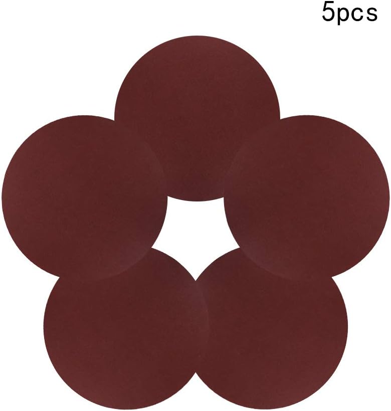 Utoolmart PSA Sanding Discs, 9-inch Self Stick Adhesive Back Sandpaper, 60/80/100/120/180/240/400/800 Grit No-Hole Aluminum Oxide Sanding Paper, for Random Orbital Sander, Wood Metal Polishing, 5 Set
