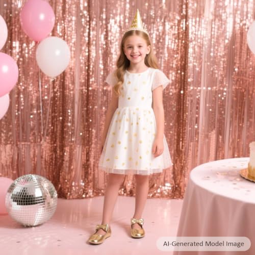 Image of Felix & Flora Toddler Flower Girl Dress Shoes - Girl Ballet Flats Party School Shoes Wedding