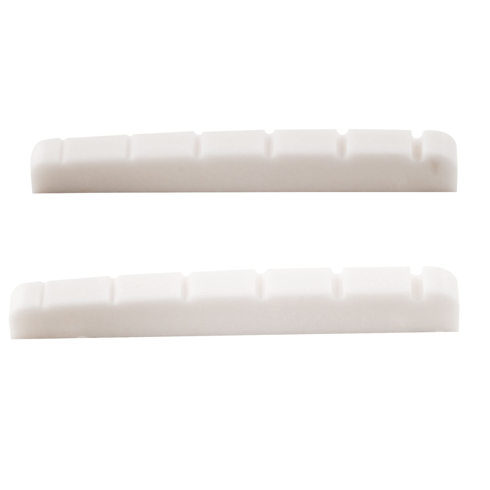 Musiclily Pro Urea Resin Plastic Slotted 42mm Strat Tele Electric Guitar Nuts Flat Bottom for 6-string Stratocaster/Telecaster Guitar