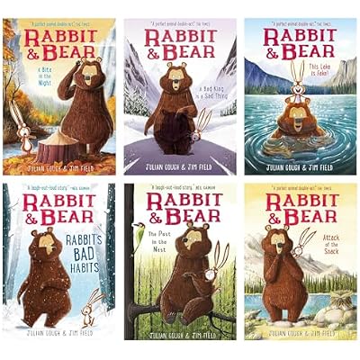 The Rabbit and Bear Collection 6 Books Set (This Lake is Fake!, Rabbit's Bad Habits, The Pest in the Nest, Attack of the Snack, A Bite in the Night & A Bad King is a Sad Thing) by Julian Gough