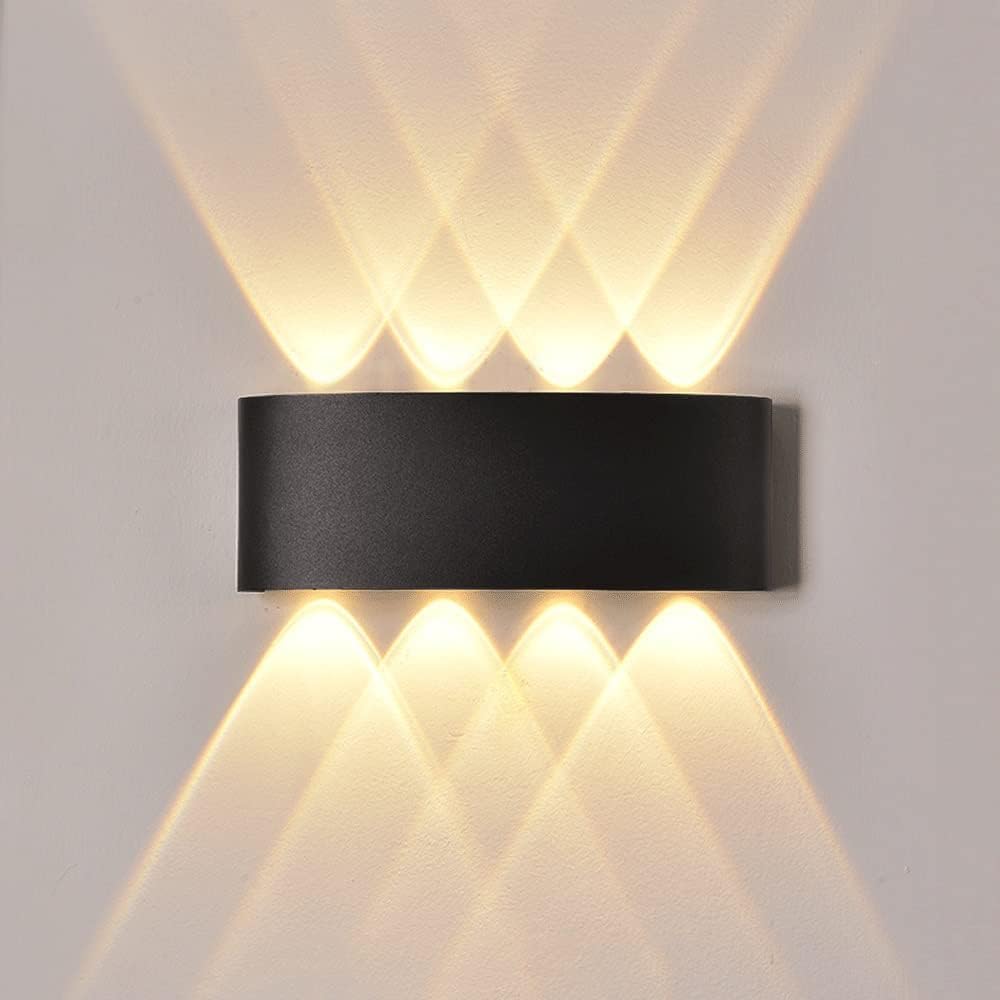 AFN LIGHTINGS 8W LED Outdoor Wall Lights Modern Simple Outdoor Wall Mount Lamp Plastic Body 3000 K Warm Warm Outdoor House Lamps for Porch Door Garage