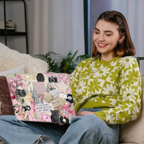 Image of B BELK for MacBook Air 15 inch Case 2026 2025 2024 2023 M5 M4 M3 M2 M1 | A3241 A3114 A2941, Protective Printed Plastic Hard Shell Case with Keyboard Cover & Screen Protector, Pink Coquette Collage