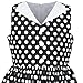 Girls Dress Black Polka Dot Pocket Front Button Classic School Casual Size 8
