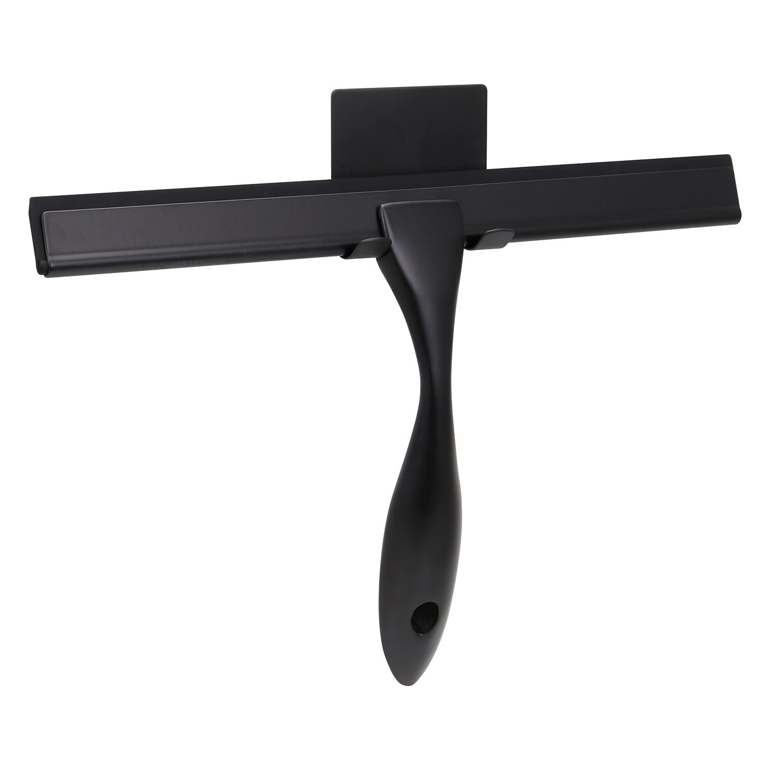 Taylor & Brown Black Shower Squeegee, Window Squeegee, Stainless Steel Shower Screen Wiper With Strong Suction Hook For Bathroom, Kitchen, Mirror, Car, Window And Glass (Black)