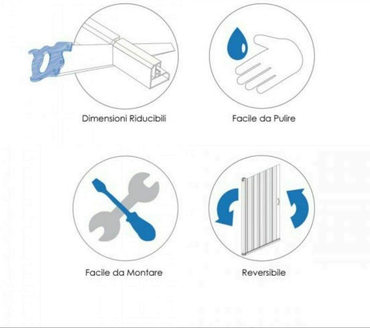 Box Doccia A Soffietto Angolare Riducibile Colore Bianco Pastello Modello Simply (70x70)