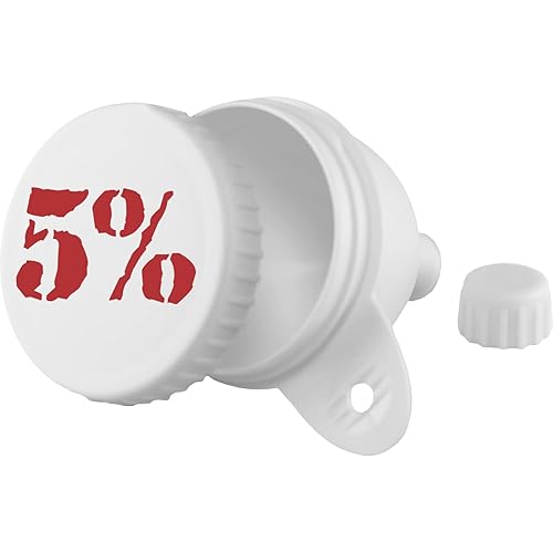 5% Nutrition Embudo de suplemento portátil grande Capacidad de 3.4 fl oz Ideal para proteínas, reemplazo de comidas, preentrenamiento Cuchara,