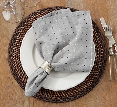 Servilletas de Tela SARO LIFESTYLE Pack 4 Gris 20 pulgadas miniatura 3