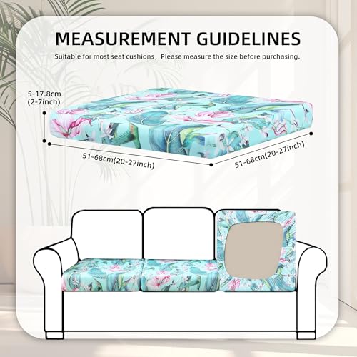 Image of BIETYONE 8Pcs Stretch Patio Cushion Covers,Outdoor Couch Covers Replacement,Outdoor Couch & Sofa Slipcovers,for Patio Furniture Cushion Covers,Washable Reusable urniture Protector(Hummingbird,8PCS)