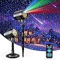 3 Color Christmas Laser Projector Lights Outdoor,Red Green Blue Halloween Projection Lights with RF Control,Waterproof Firefly Laser Light Show Holiday Decor for Party/Xmas/Garden/Home/New Year/Indoor