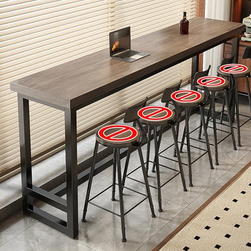 Juego de mesa de bar de madera para espacios estrechos, diseño moderno de isla de cocina para sala de estar, uso en interiores