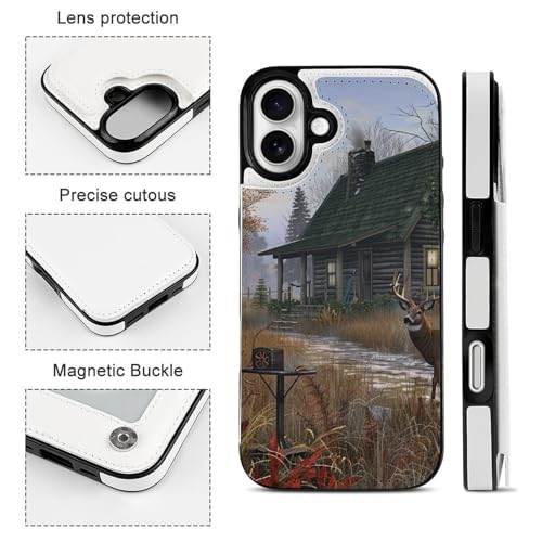 Housse iPhone 16 Plus imprimé chasse cerf pour les sorties nature