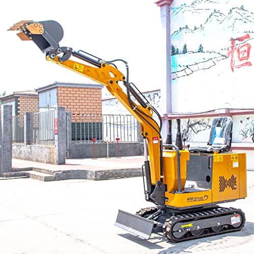 Hengwang Crawler Excavator For Construction Works, Mini Excavator From, Suitable For Farms, Roads, Parks, Orchards, Gardens, Digging Trenches, Fertilizing, Weeding(Not Toy) [Hw09C] #TOP5