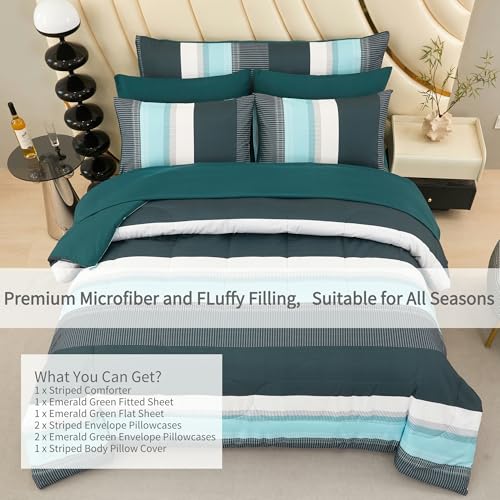 Ropa de cama verde esmeralda de microfibra suave para evitar el sudor nocturno 3