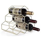 PERFEKTE GRÖßE FÜR WEINREGAL: Größe: 34,5 x 19,6 x 17,8 cm, 7 Aufbewahrungsfächer sind geeignet für Flaschen mit einem Durchmesser von 9,4 cm oder weniger. Das Design macht dieses Weinregal klein genug, um ein Thekenregal oder einen Schrank-Weinregal-Einsatz zu sein.