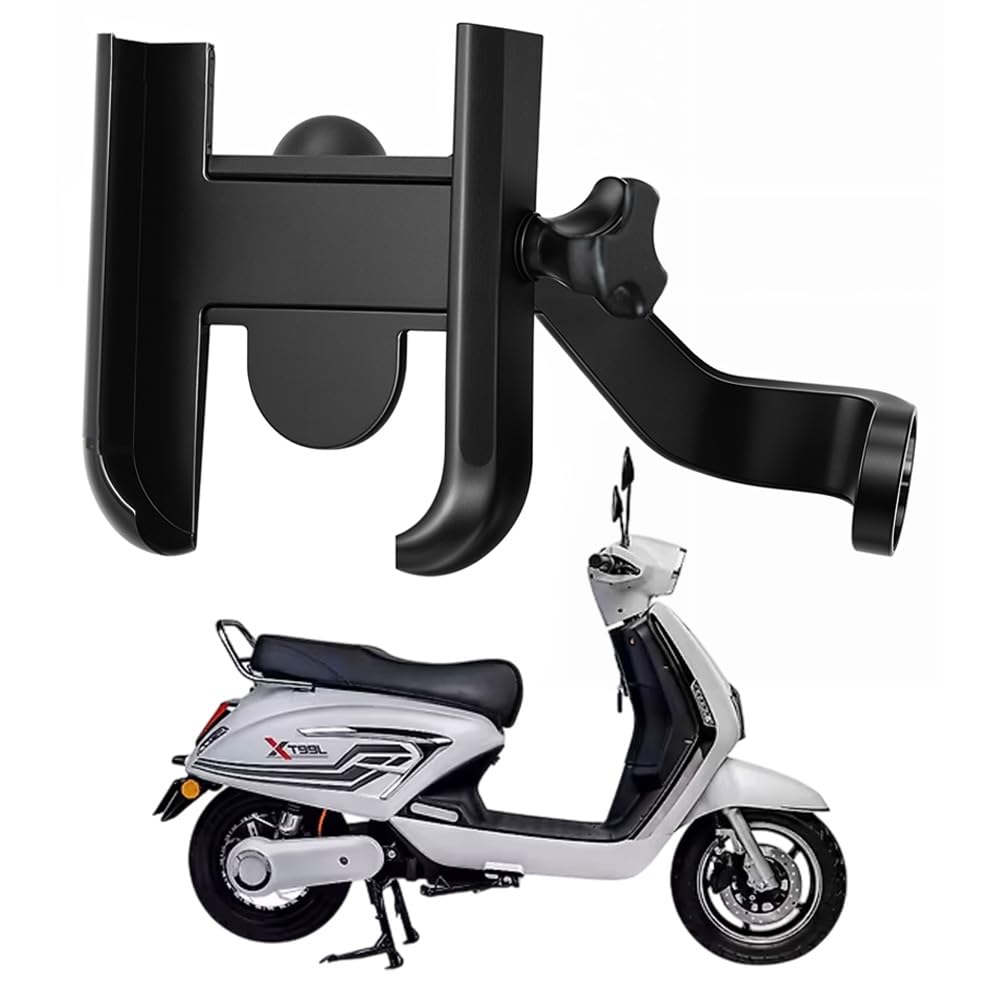 WHIPONE Metal CNC Mobile Holder for Scooter, Scooty & Motorcycle Compatible for iVOOMi Jeet X, Mirror Mount, 360° Rotation, Strong Anti-Slip Grip, Wide Adjustable Fit for All Smartphones (Black)-picture-15