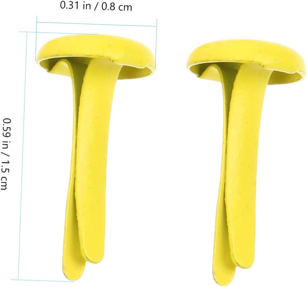 TEHAUX 1500pcs Metal Paper Fasteners Brads for Scrapbooking Crafts Clips for Projects Organizing Photos Cards and Documents