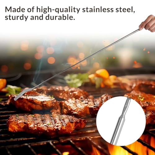 3 Stück Teleskopgabel Teleskoplöffel Set, Ausziehbare Gabel, Edelstahl Teleskopgabel mit Langem Griff, Teleskoplöffel, Besteck, Einziehbare 22.1-64.6 cm Lange Gabel, Gabel Ausziehbar für BBQ Obst