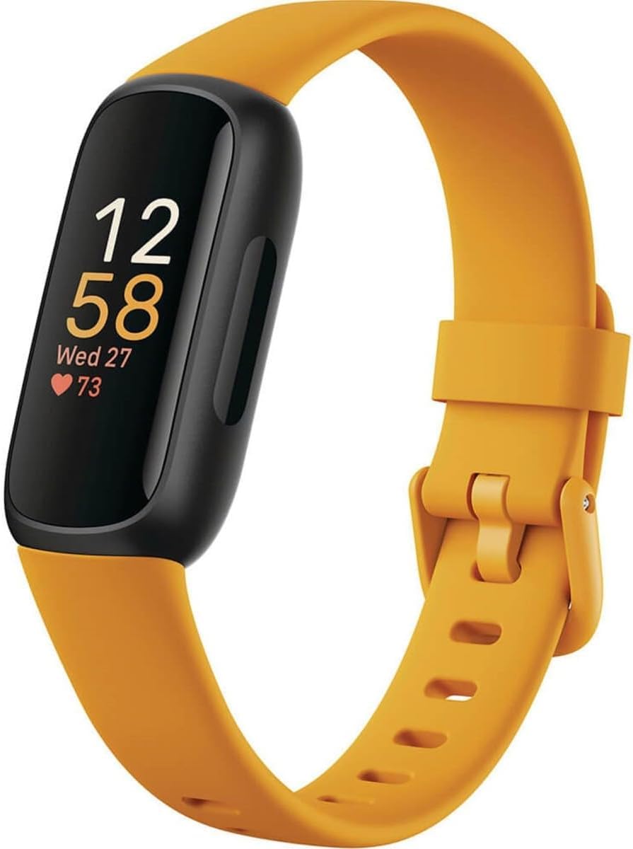 Photo 1 of Fitbit Inspire 3 Health & Fitness Tracker with Stress Management, Workout Intensity, Sleep Tracking, 24/7 Heart Rate - 3-Month Google Health Premium Membership Included - Morning Glow/Black
