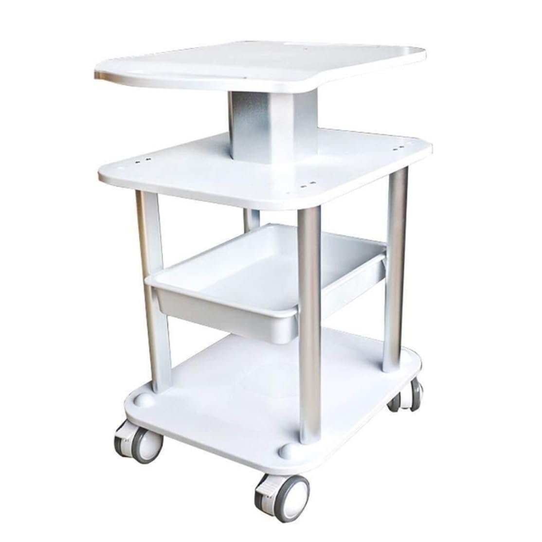 Shswud White Esthetician Cart, Beauty Salon Rolling Utility Carts, Small Bubble On Wheels Salon Spa Beauty Trolley With Casters, 50Kg Load Nail Cart