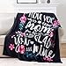 Battilo Anniversary Birthday Gift for Mom from Daughter Son, Mother Birthday Gifts, Mom Blanket, Gift Blanket, Super Soft Flannel Black Throw Blankets for Bed Couch (50 x 60 in)