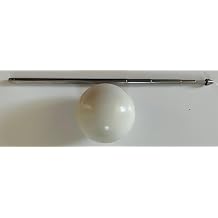 BuyBocceBalls Official Tournament-Grade Bocce Accessory 60mm White Pallino with Extendable Measuring Device