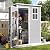 Amopatio Outdoor Storage Shed with Floor, 6x4.5 FT Lockable Plastic Tool Shed with Ventilation, Waterproof Resin Garden Sheds for Backyard, Patio, Lawn and Bike Grey