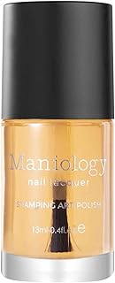 Maniology Sticky Base Coat for Reverse Stamping Nail Art Powder Glitters Foils, Adhering Base Coat