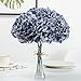 Lansdowns Silk Hydrangea Fake Flower 10pcs DIY Floral Artificial Flower with Stems for Wedding Office Shower Decor Hotel Banquet Home Decor (Dusty Blue)