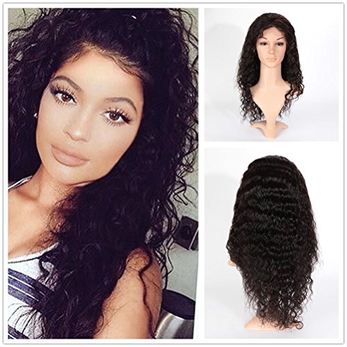 Wigsroyal Spanish Wave Lace Wig Full Lace Remy Human Hair Wigs Spanish Wig 1B Wave Spanish 18" Medium Cap Size