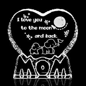 ZHSHWAT Valentines Day Gifts for Mom, Gifts for Mom from Daughter/Son, , I Love You to The Moon and Back, Mom Crystal…