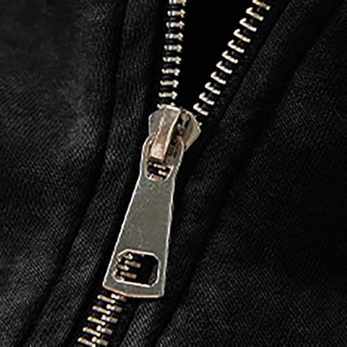 Mens Jacket Wash Distressed Retro Fashion Casual Hooded Long Sleeve Coat - image 2