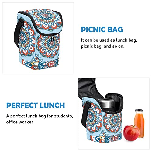 Bolsa de almuerzo isotérmica e impermeable con diseño floral 3