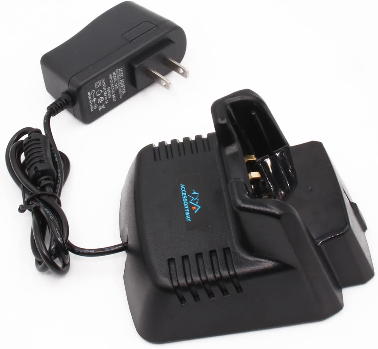Accessoryway CD-34 Rapid Charger Compatible for Yaesu/Vertex Standard VX-231, VX-351, VX-354 Walkie Talkie FNB-V103Li, FNB-V104Li, FNB-V95Li, FNB-V96Li Battery Charger (4.2 Volts)