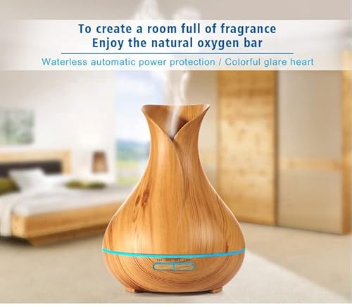 Difusor Aromatizador E Umidificador Com Controle Remoto Ambientes 400ml Led 7 Cores