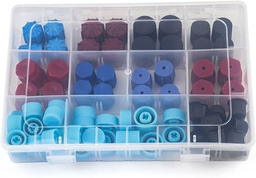 77PCs Car Auto R134a AC A/C sistema válvula núcleo tapas polvo Set aire acondicionado válvula tapas de repuesto