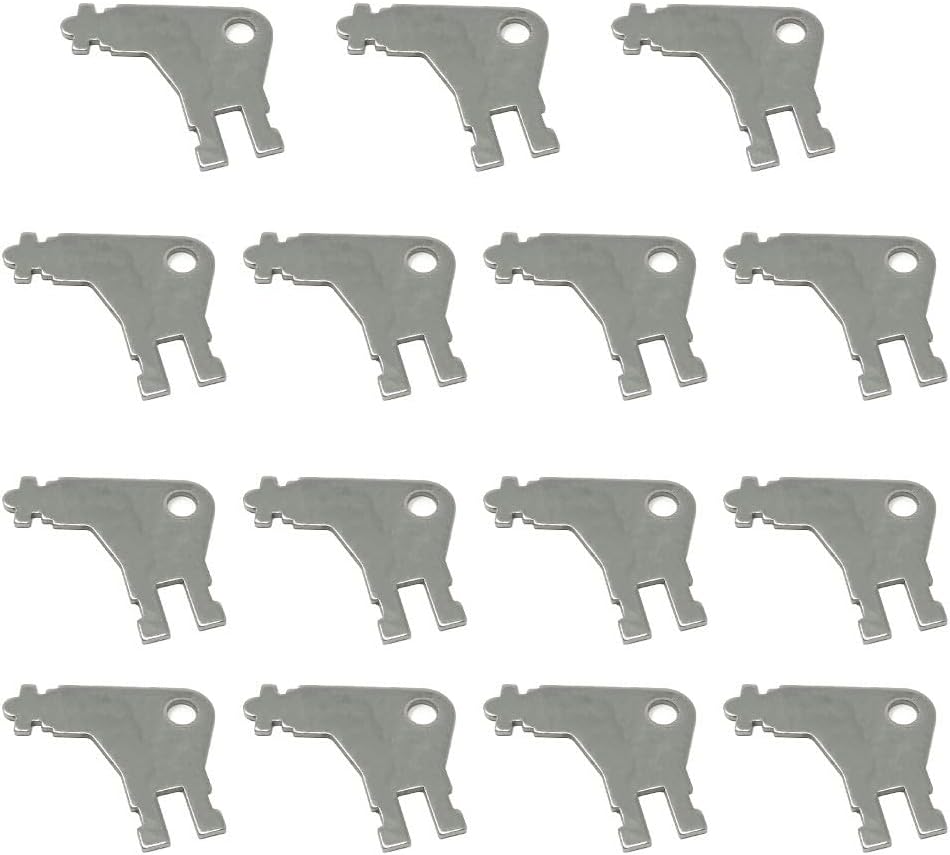 30 Pack Paper Towel Dispenser Keys, Sided Replacement Key Commercial Toilet Tissue Holders, Silver Keys Fit C-Fold Multi-Fold Bathroom Janitorial Supplies(15pcs)