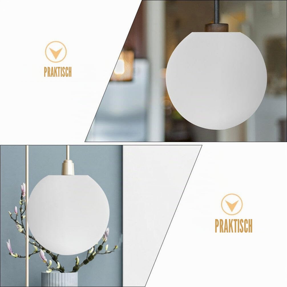 jojofuny Mattglas Pendelleuchte Sphärischer Lampenschirm Geeignet Für Esszimmer Und Wohnzimmer Sorgt Für Diffuse Beleuchtung Und Einladende Atmosphäre