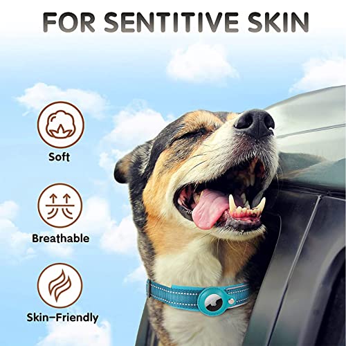 Reflective Airtag Dog Collar,Padded Apple Air Tag Dog Collar, Heavy Duty Dog Collar With Airtag Holder Case, Adjustable Air Tag Accessories Pet Collar For Small Medium Large Dog, Xl(19''-22'') #TOP5