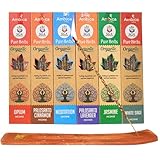 Genérico ¡Sumérgete en la Armonía Natural! Set SGA Natural Orgánico: 6 Variedades de Incienso + Tabla Quemador | Aromaterapia Pura para un Hogar Sereno y Equilibrado Meditación