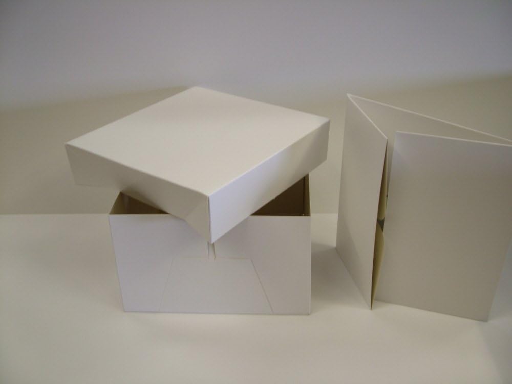 12 inch White Cake Boxes with Removable lids - Pack of 50