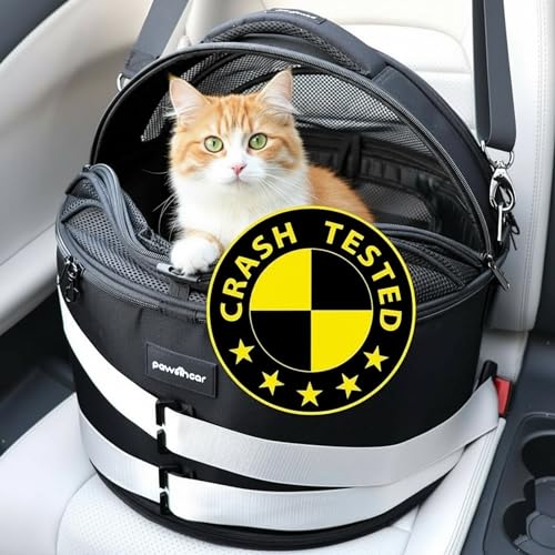 PawsInCar Crash-Tested Portable Small Dog Car Seat & Cat Carrier – CPS Certified for Crash Protection & Safe Pet Travel.