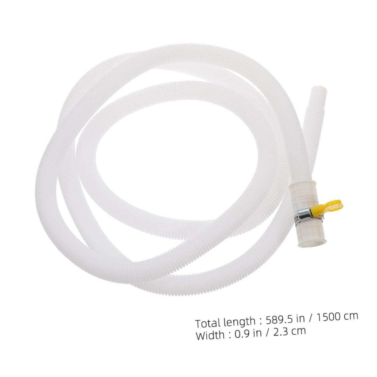 ABOOFAN Manguera de Drenaje para Aire Acondicionado con Abrazadera, Tubo Flexible de PE y Acero Inoxidable, Fácil Instalación y Prevención de Goteos Exterior