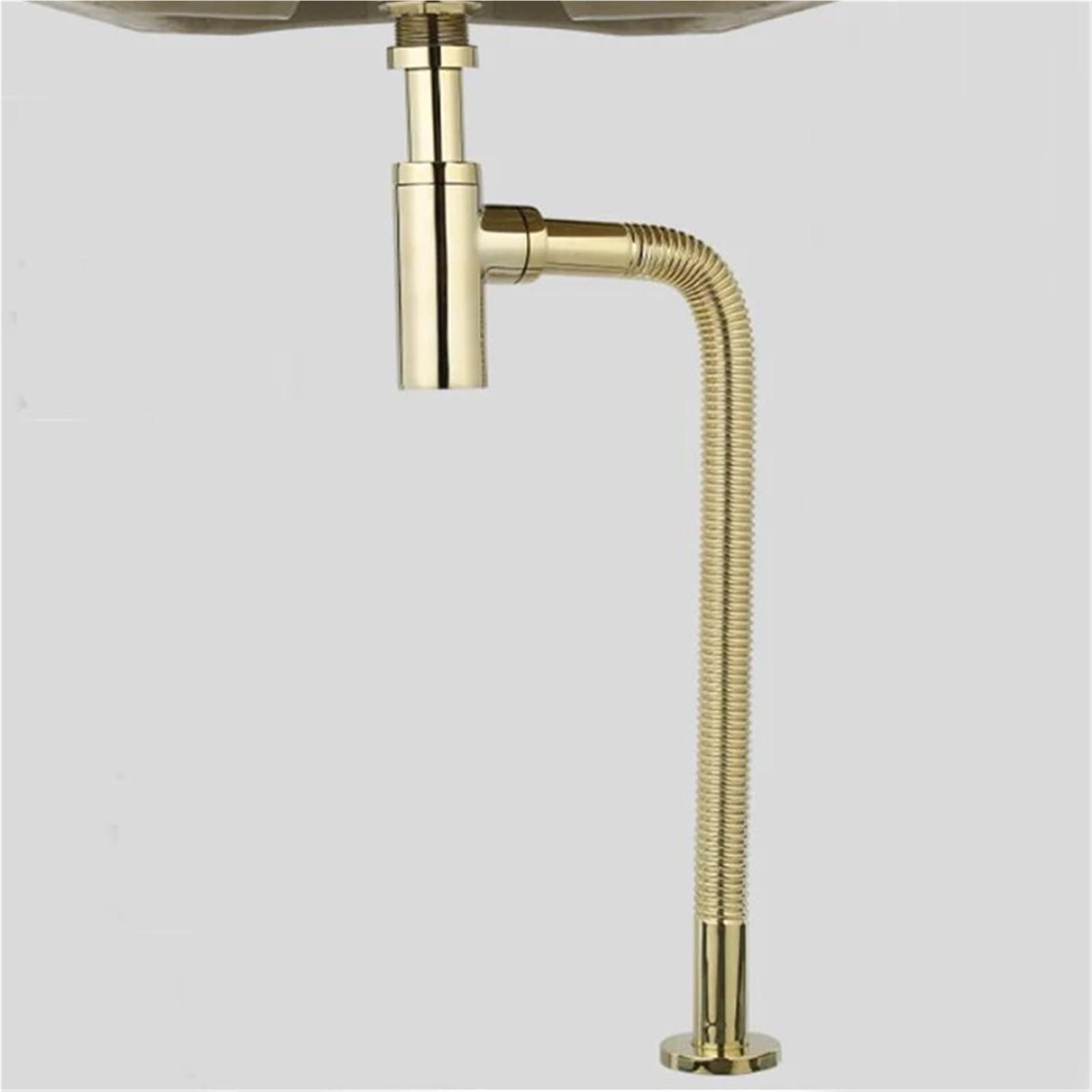 Sifón for lavabo de baño latón con sifón y desagüe emergente dorado Para Lavabo De Baño y Lavabo(Without hole set)