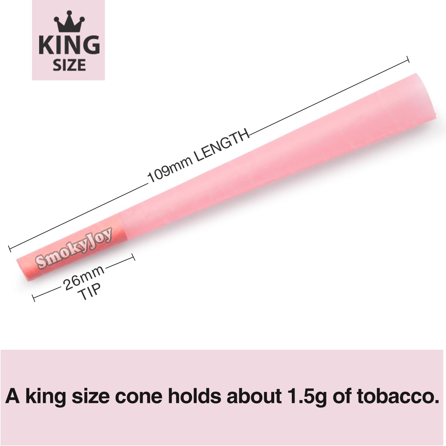 200 Pack King Size Cones - Pre Rolling Rolled Preroll Pre Rolls Papers Cone - Cones with Filter Tips and Packing Tubes Included, Pink image 5