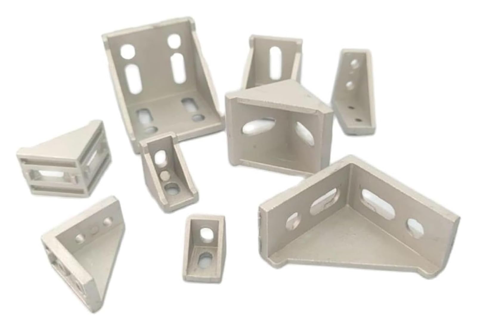 Profilo in alluminio da 20/30/40/60 mm, confezione da 5 per progetti fai da te, costruzione, cornici e supporti personalizzati, resistente e leggero, versatile finitura argento