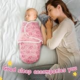 AYBUY Śpiwór dla niemowląt, 0–3 miesięcy, ekologiczne śpiwory z bawełny dla noworodków, kołdra do swaddle, śpiwór z tkaniny do swaddle, śpiwór dla dzieci Unisex 3-pakiet (różowy)