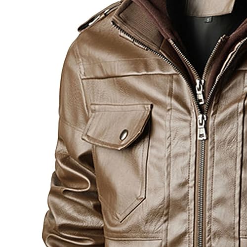 Veste de motard décontractée en cuir cargo pour vos sorties