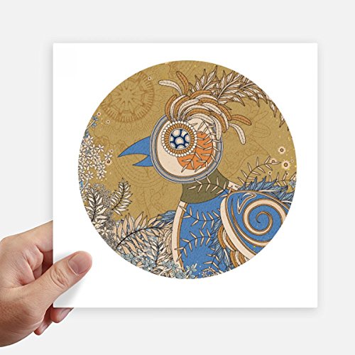 Adhesivos Ukiyo-E flor de faisán oro de 20cm para renovar paredes dañadas y personalizar maletas 2