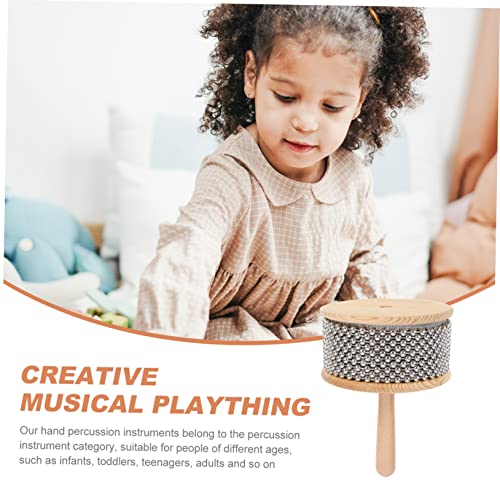 Milisten Creative Wooden Steel Interesting Children Playthings Child Stainless For Beads Classical Plaything Instrument Cabasa Kid Gift Percussion Band Toddler With Beginner Metal #TOP3